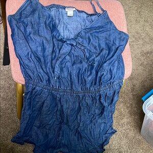 Blue Denim Style Romper